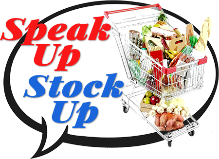 Speak Up & Stock Up graphic